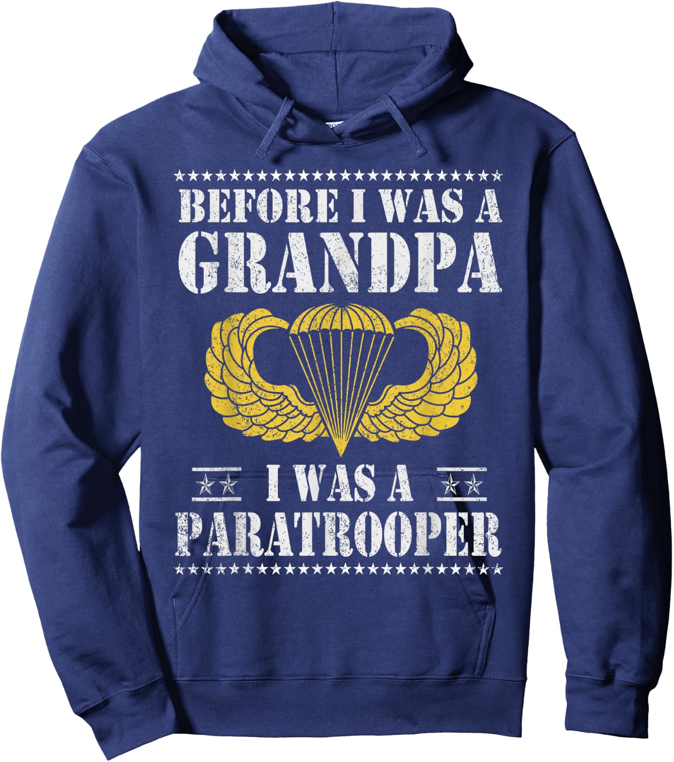82nd Airborne Before I Was A Grandpa I Was A Paratrooper Hoodie - Hoodie | Navy