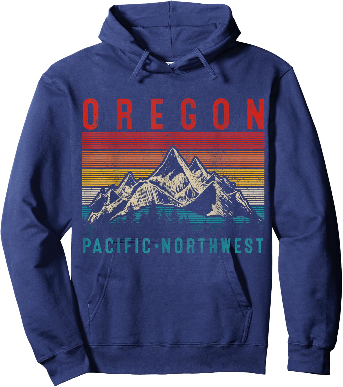 Oregon PNW Vintage USA America Souvenir Hoodie - Hoodie | Navy