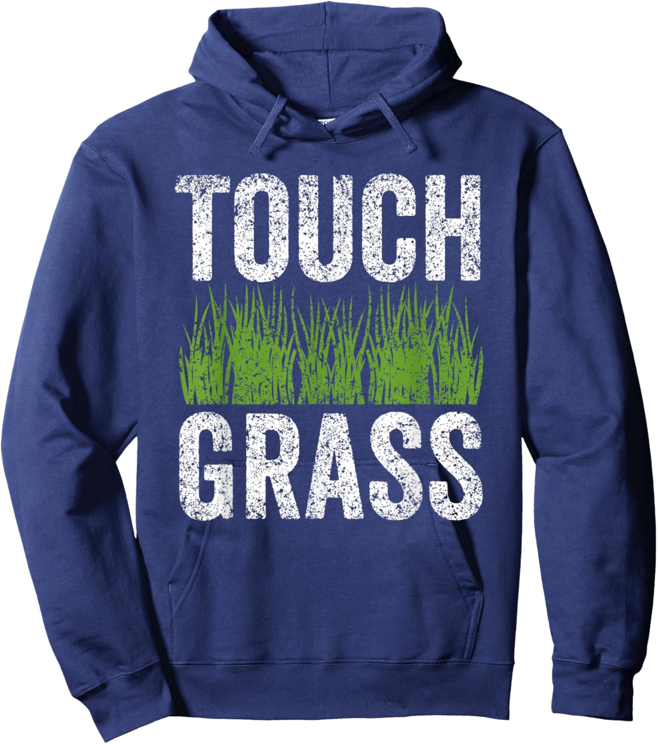 Touch Grass Meme Joke Outside Funny Touch Grass Hoodie - Hoodie | Navy