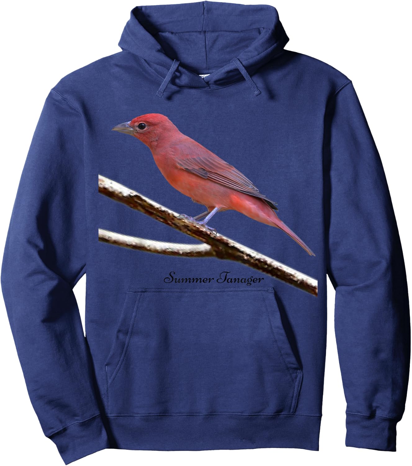 Summer Tanager Bird Ornithology Women Kids Hoodie - Hoodie | Navy