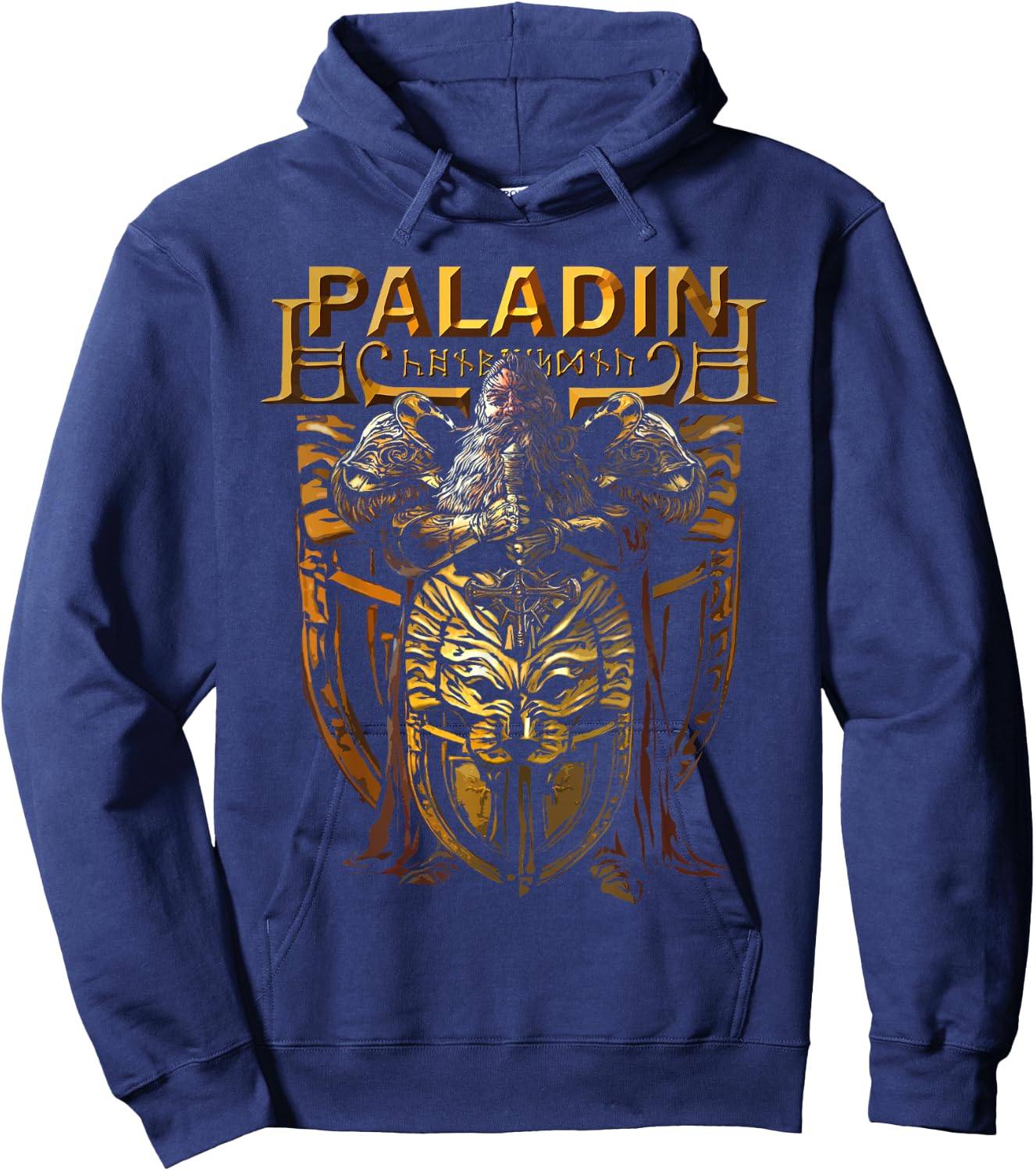 Dwarven Paladin, Dwarf Knight, Tabletop RPG Fantasy Gamers Hoodie - Hoodie | Navy