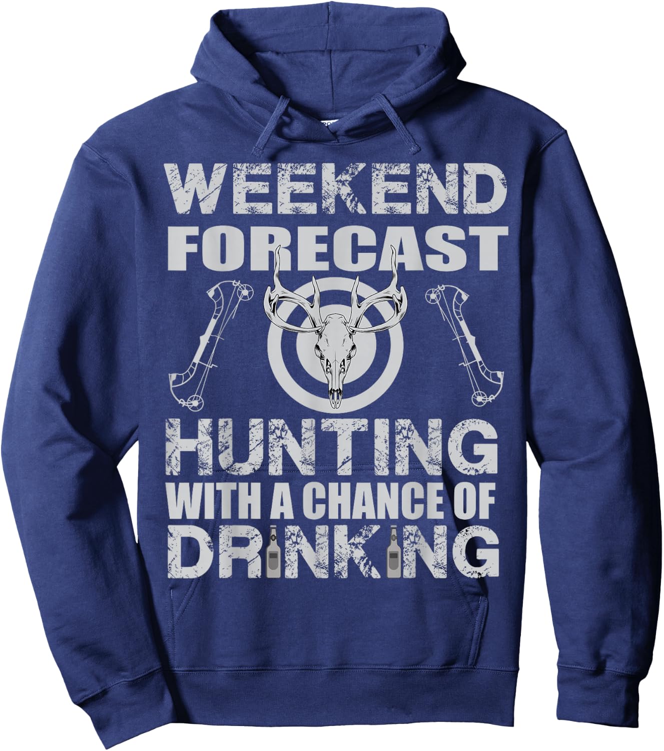 Weekend Forecast Hunting with a Chance of Drinking Bow Hunt Hoodie - Hoodie | Navy