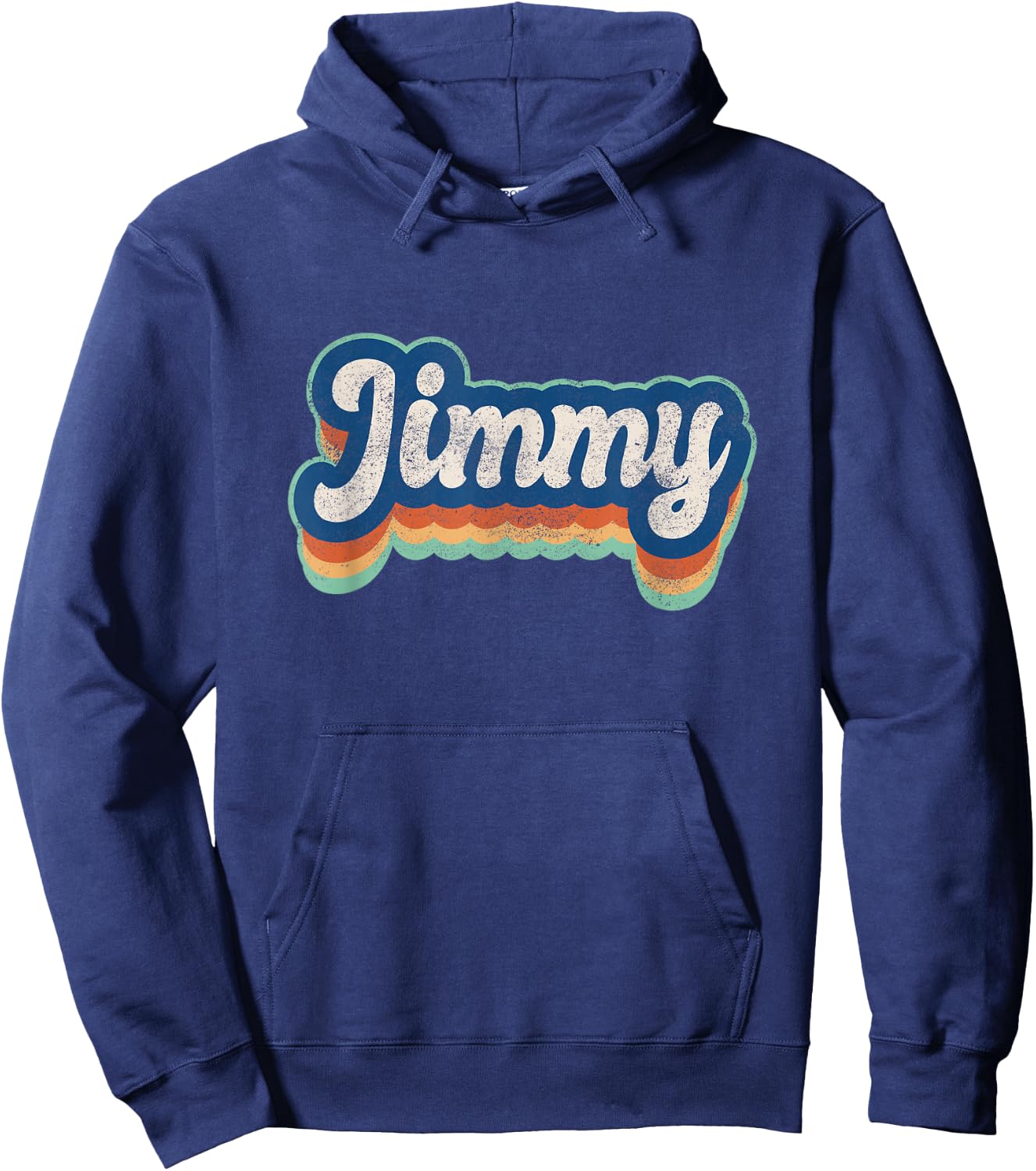 Jimmy First Name Boy Vintage Style 70s 80s Personalized Hoodie - Hoodie | Navy