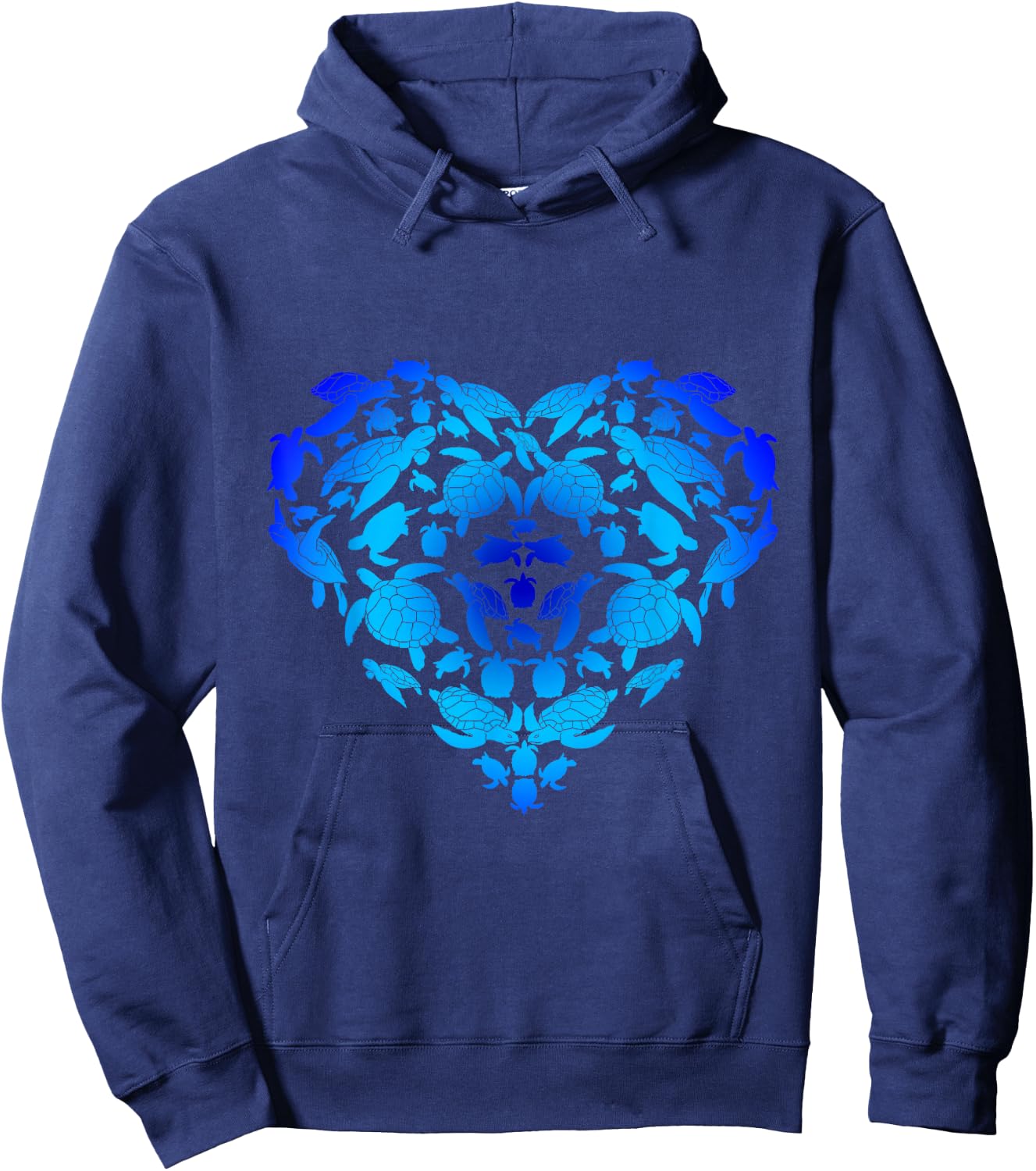 Sea Turtle Zoo Animal Lover Valentines Day Gift Turtle Hoodie - Hoodie | Navy