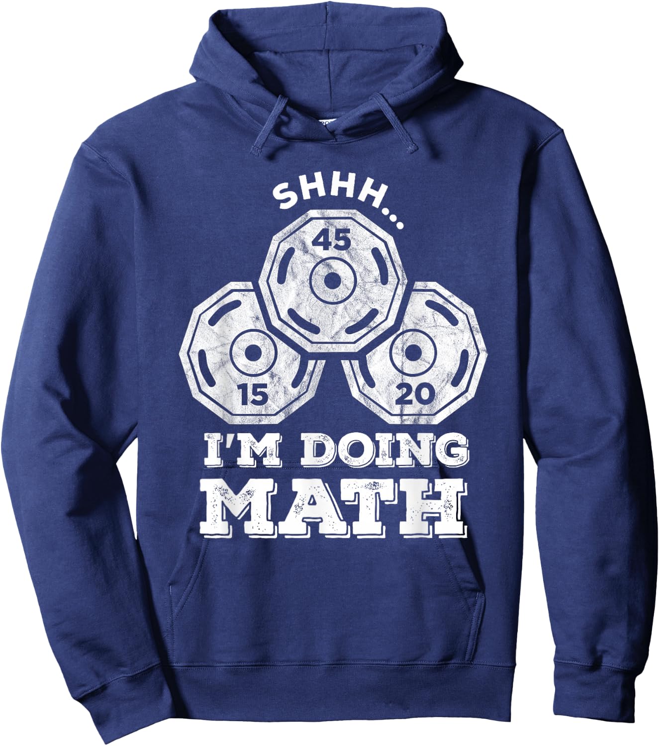 Shhh I'm Doing Math Funny Weight Lifting Workout Training Hoodie - Hoodie | Navy