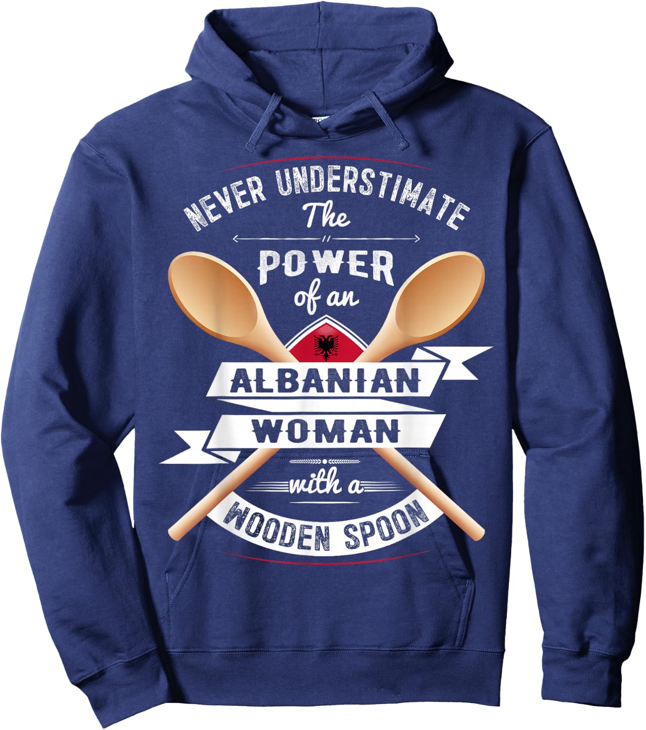 Albania Flag Souvenirs for Albanians Men & Women Hoodie - Hoodie | Navy