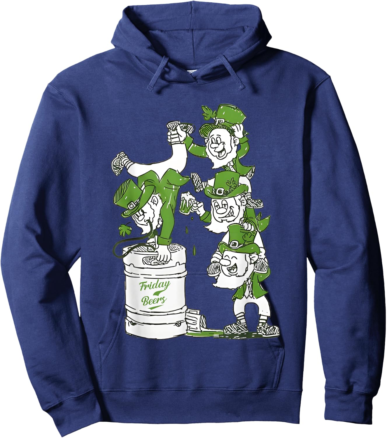 Irish Keg Stand Friday Beer Hoodie - Hoodie | Navy