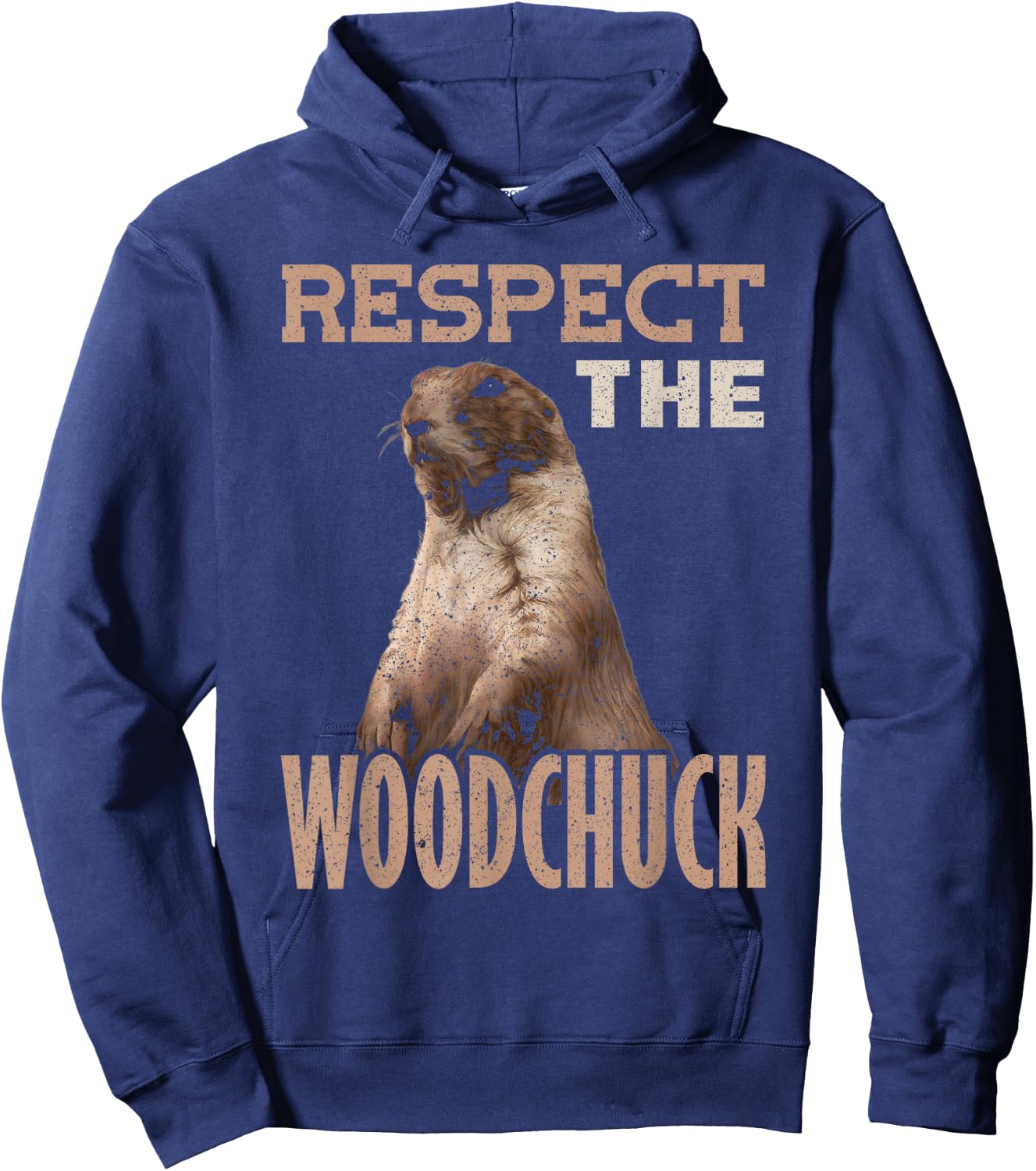 Marmot Rodent Respect the Woodchuck Hoodie - Hoodie | Navy