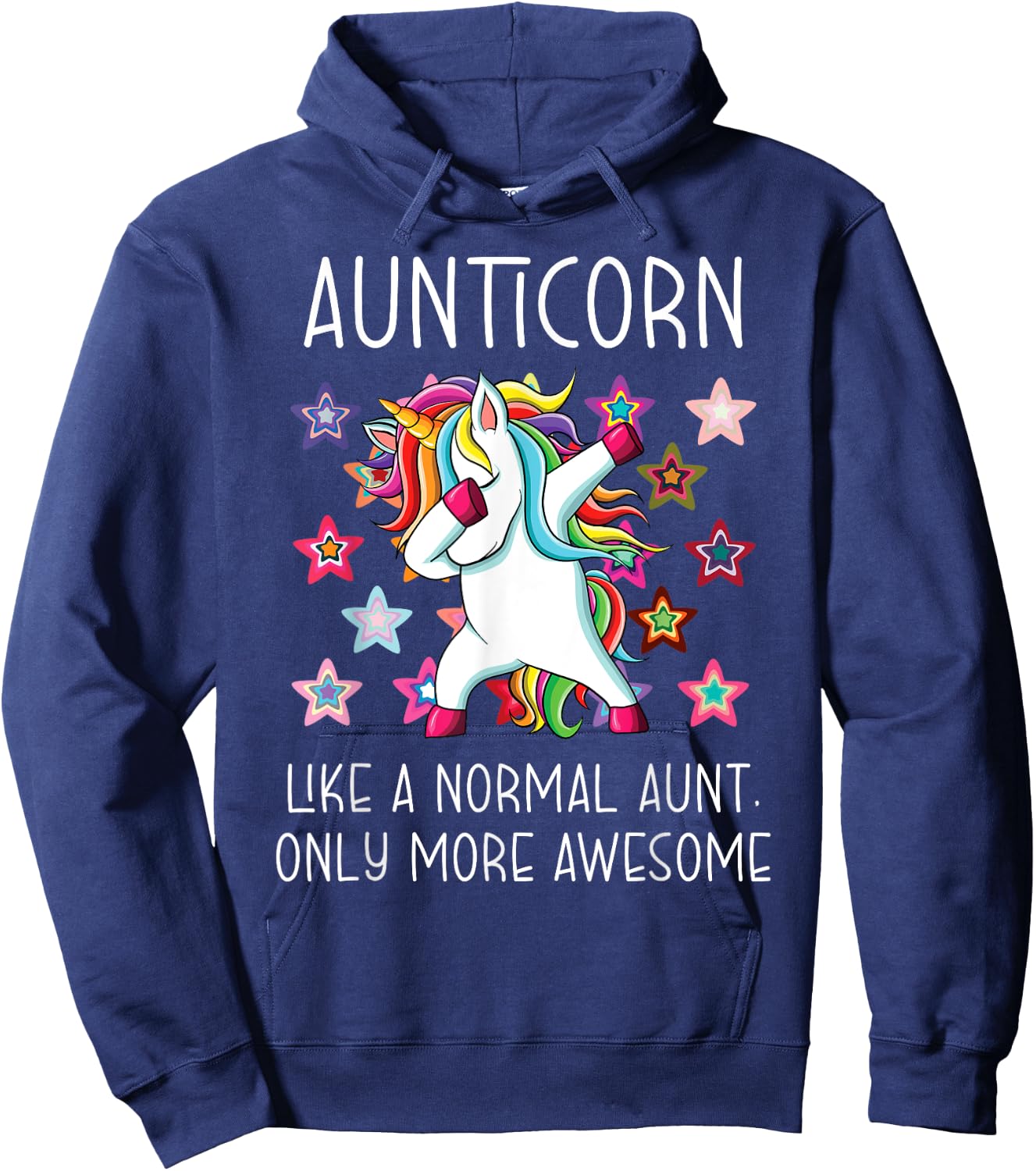 Aunticorn Like An Aunt Only Awesome Dabbing Unicorn Hoodie - Hoodie | Navy