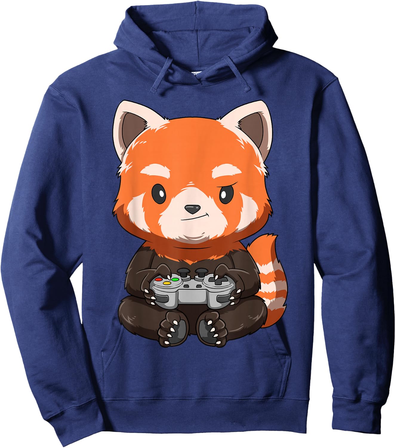 Gaming Red Panda Gamer Red Panda Playing Video Games Hoodie - Hoodie | Navy