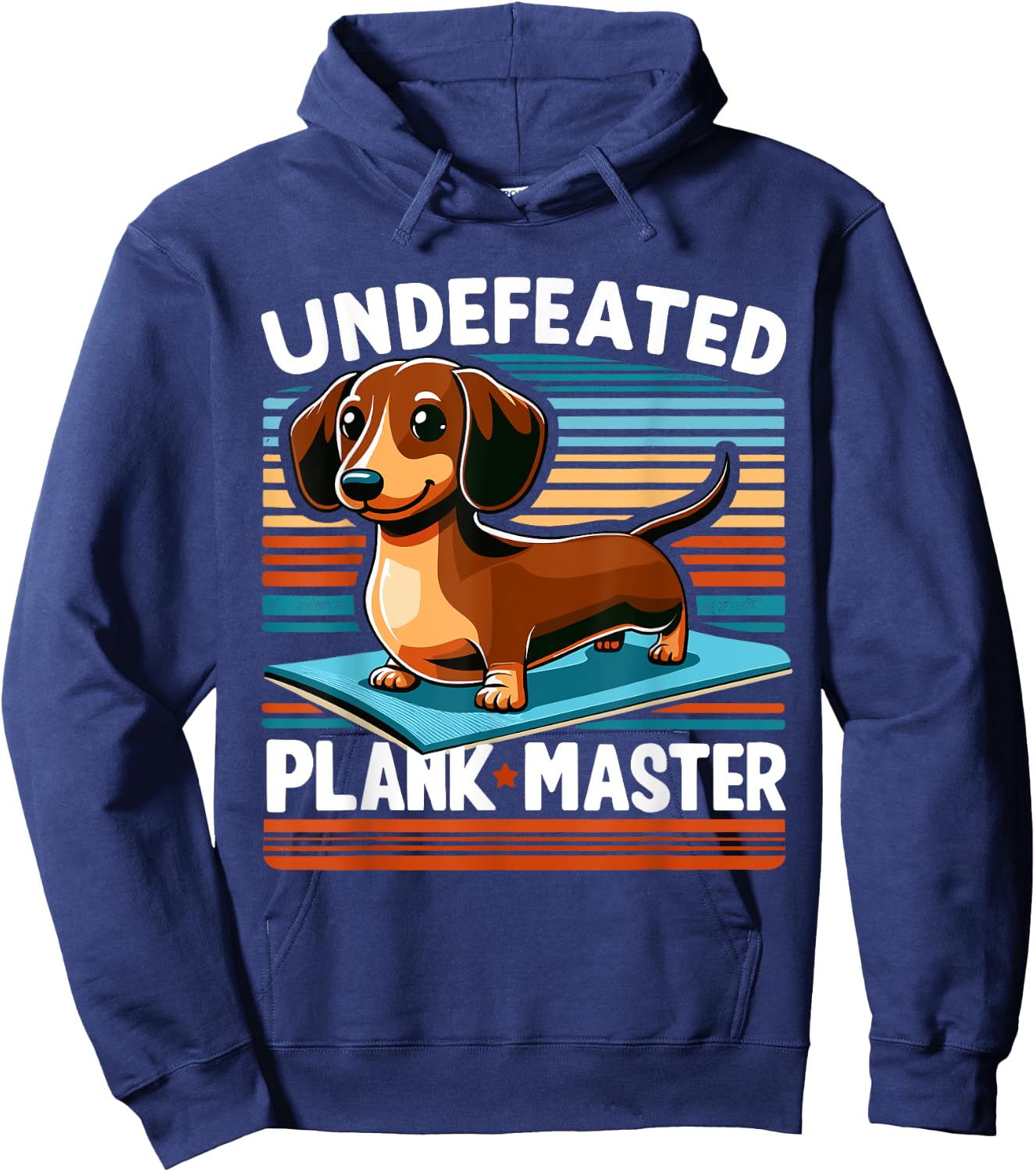 Wiener Dog - Sports Lover Undefeated Plank Master Dachshund Men Women Girls Kids Hoodie - Hoodie | Navy