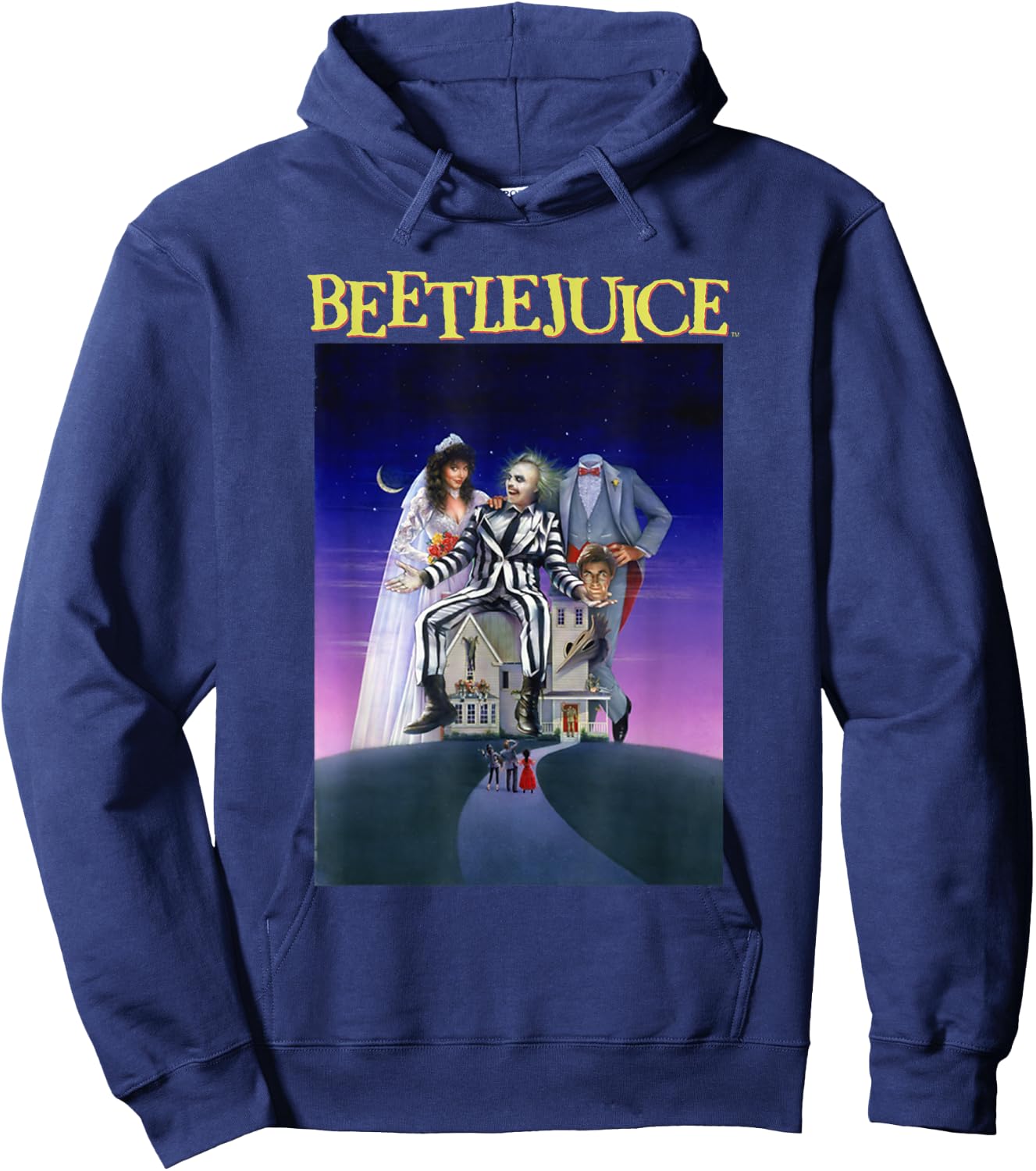 Beetlejuice Classic Vintage Ghost With The Most Movie Poster Hoodie - Hoodie | Navy
