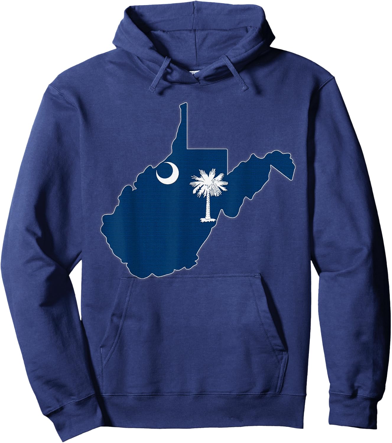 WEST VIRGINIA STATE MAP SOUTH CAROLINA SC Flag Roots Gift Hoodie - Hoodie | Navy