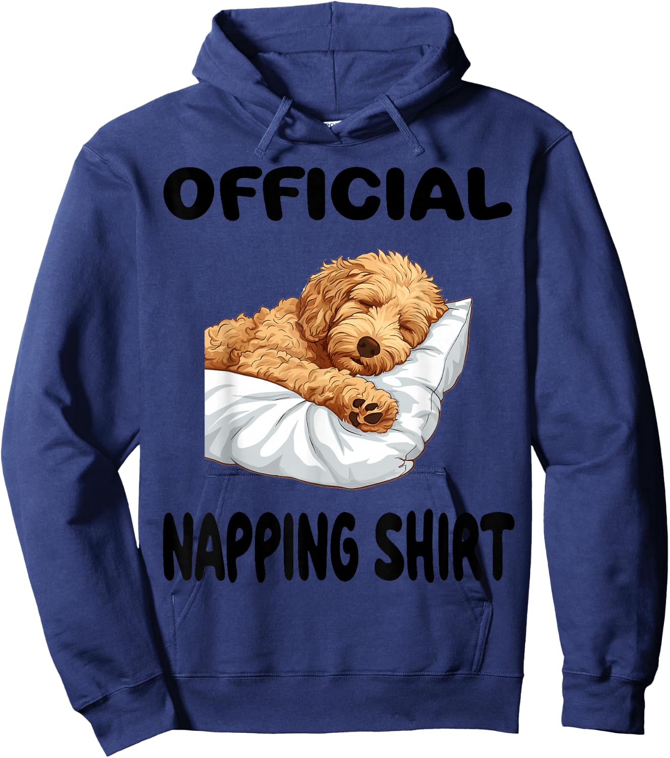 Goldendoodle Dog Pajamas Nightgown Official Napping Hoodie - Hoodie | Navy