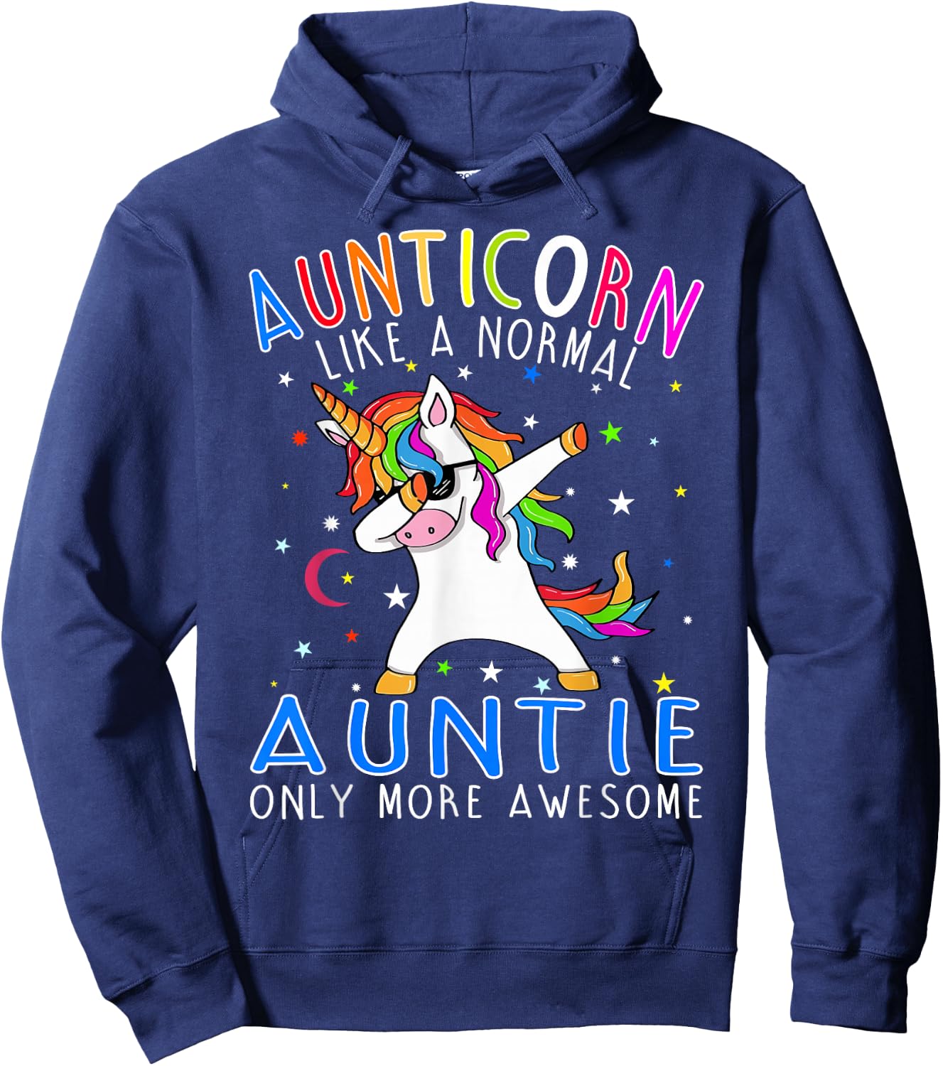 Aunticorn Like An Aunt Only Awesome Dabbing Unicorn Hoodie - Hoodie | Navy