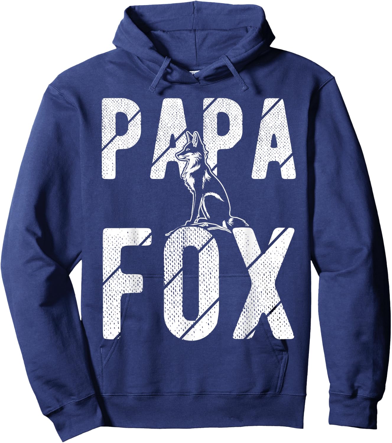 Papa Fox Vintage Retro Fox Forrest Fan Animal Lover Fuc Hoodie - Hoodie | Navy