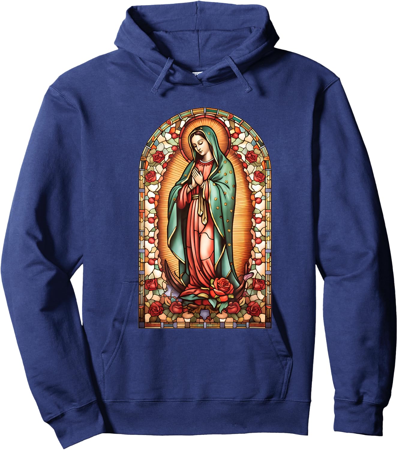 Catholic Saint Lady Of Guadalupe Graphic Women Virgin Mary Hoodie - Hoodie | Navy