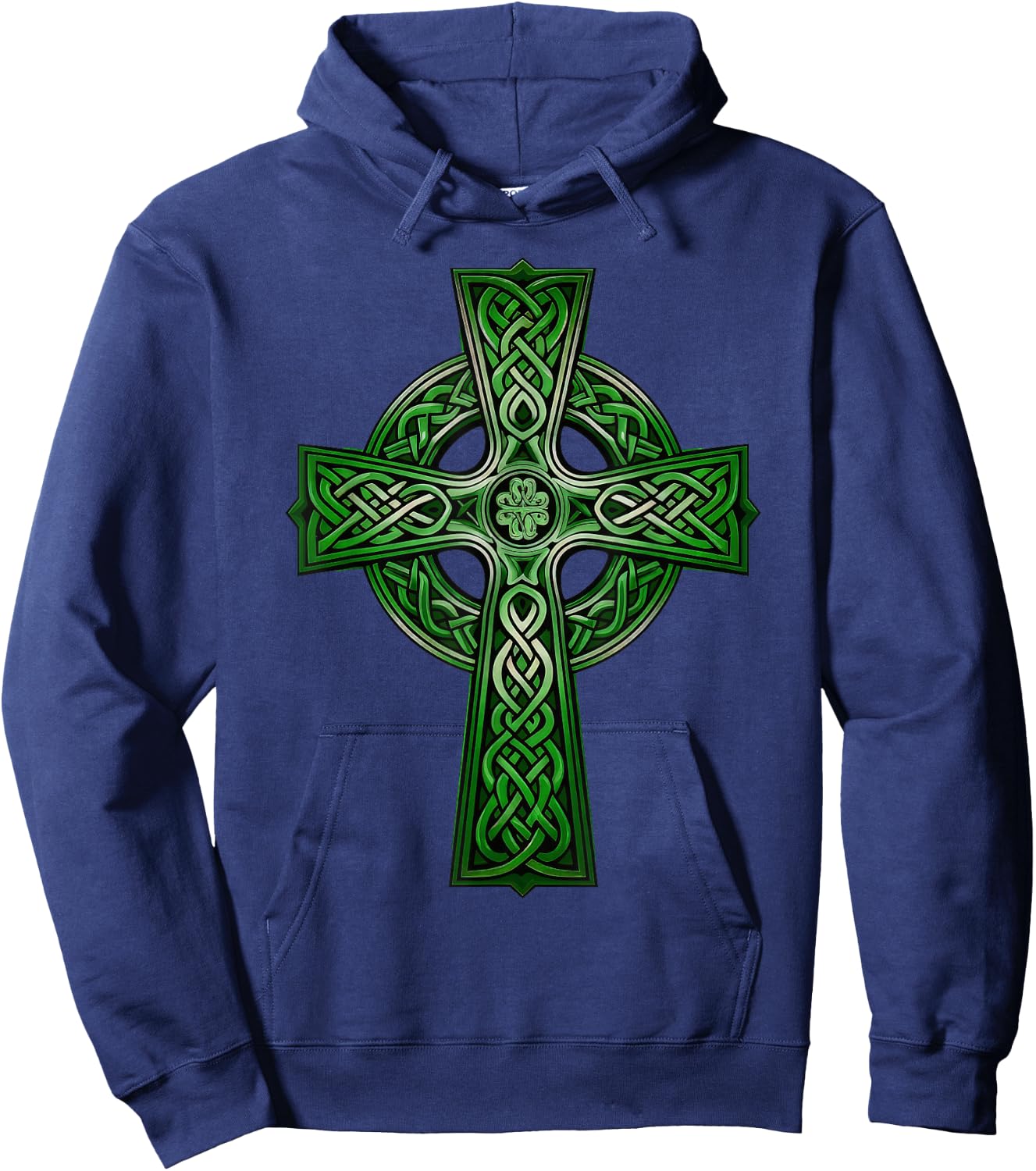 Irish Celtic Cross Knot Christian Holy Trinity Scottish Celt Hoodie - Hoodie | Navy