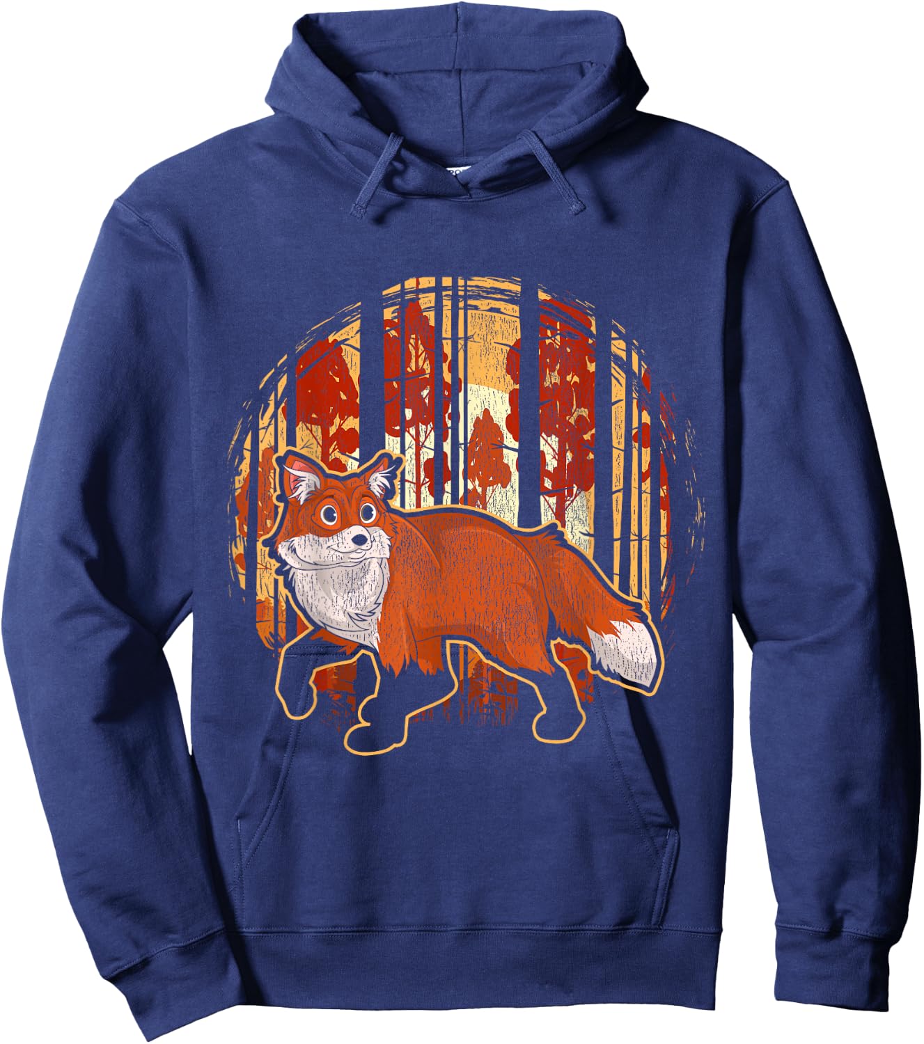 Wildlife Fox Forest Animal Kids Girls Boys Gift Nature Fox Hoodie - Hoodie | Navy