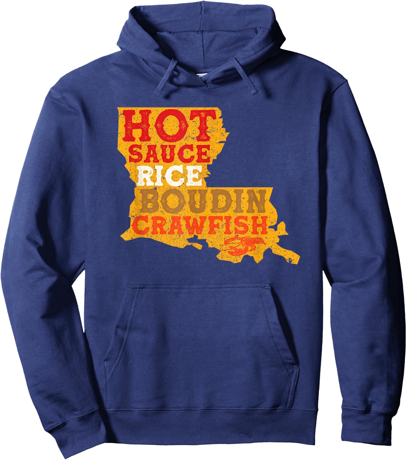 Crawfish Boil Retro Louisiana USA Cajun Seafood Festival Hoodie - Hoodie | Navy