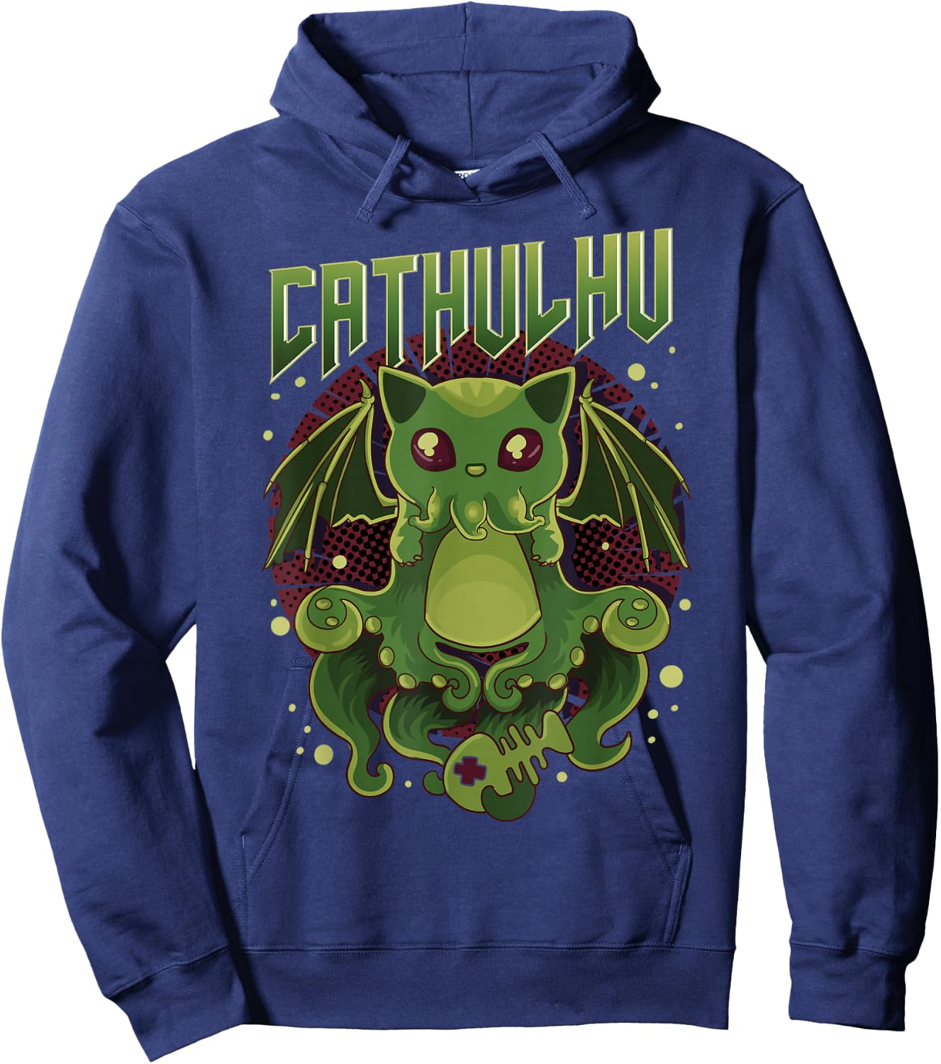 Cute & Funny Cathulhu Kawaii Cat Cthulhu Hoodie - Hoodie | Navy