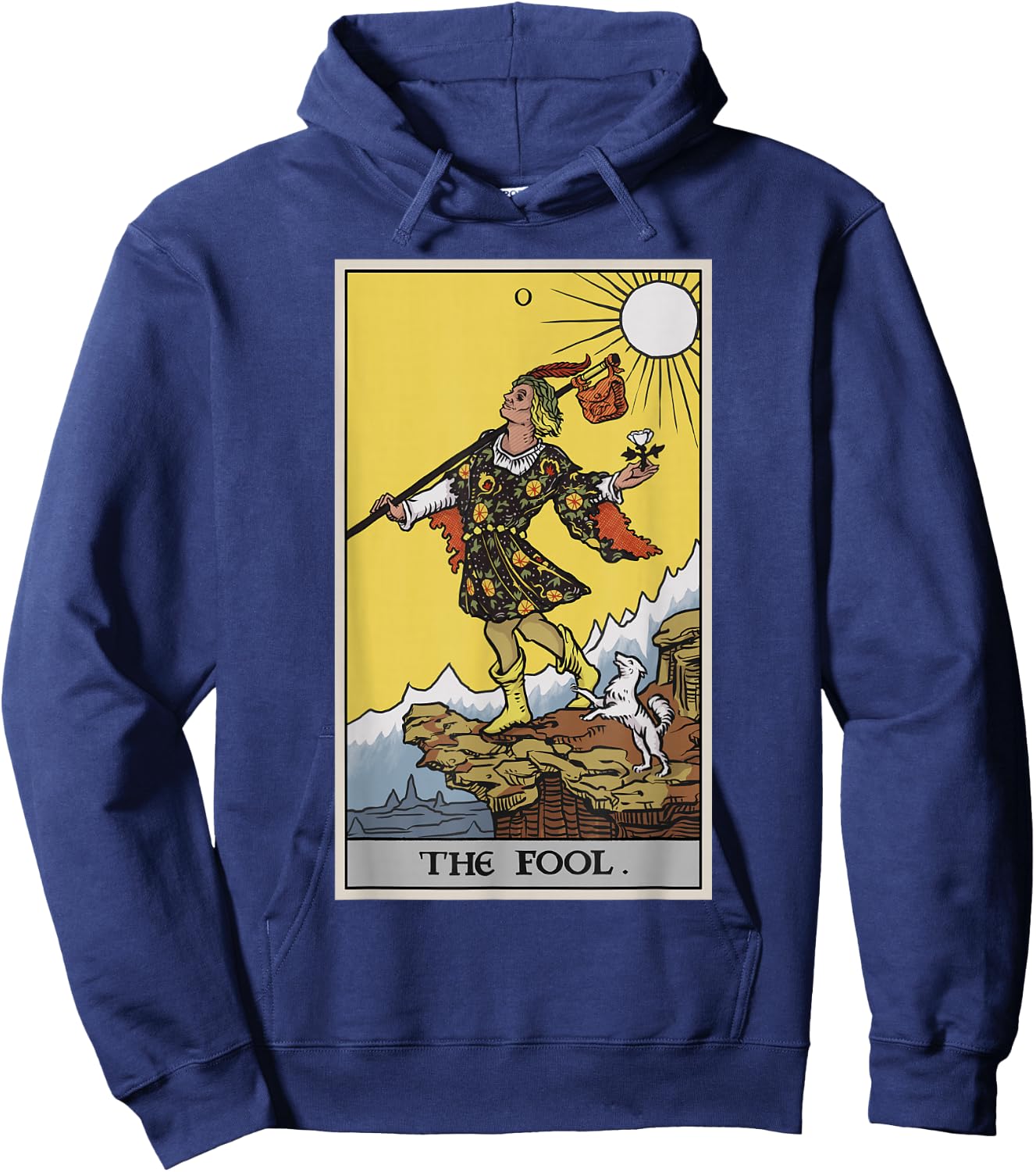 The Fool Tarot Card Pagan Witch Occult Fortune Divination Hoodie - Hoodie | Navy