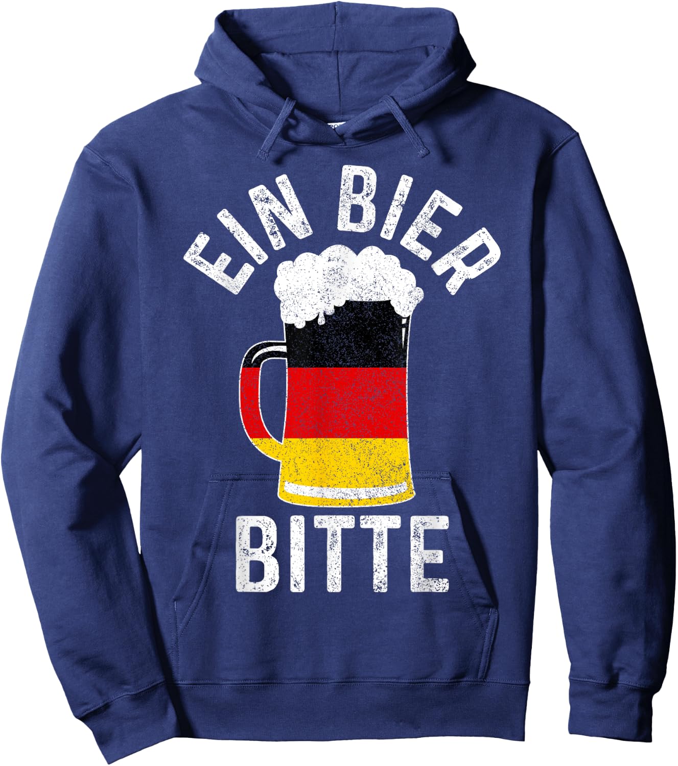 Beer Germany Flag "Ein Bier Bitte Party Feiern Saufen Hoodie - Hoodie | Navy
