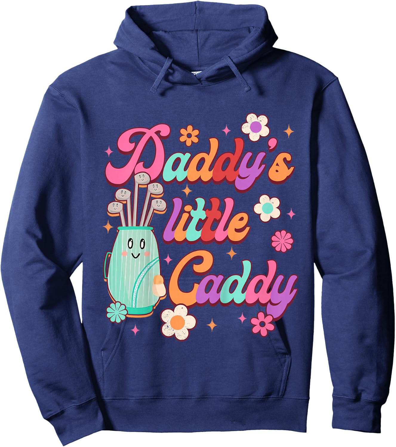 Golf Lover Golfing Baby Daddy & Me Daddy's A Little Caddy Hoodie - Hoodie | Navy