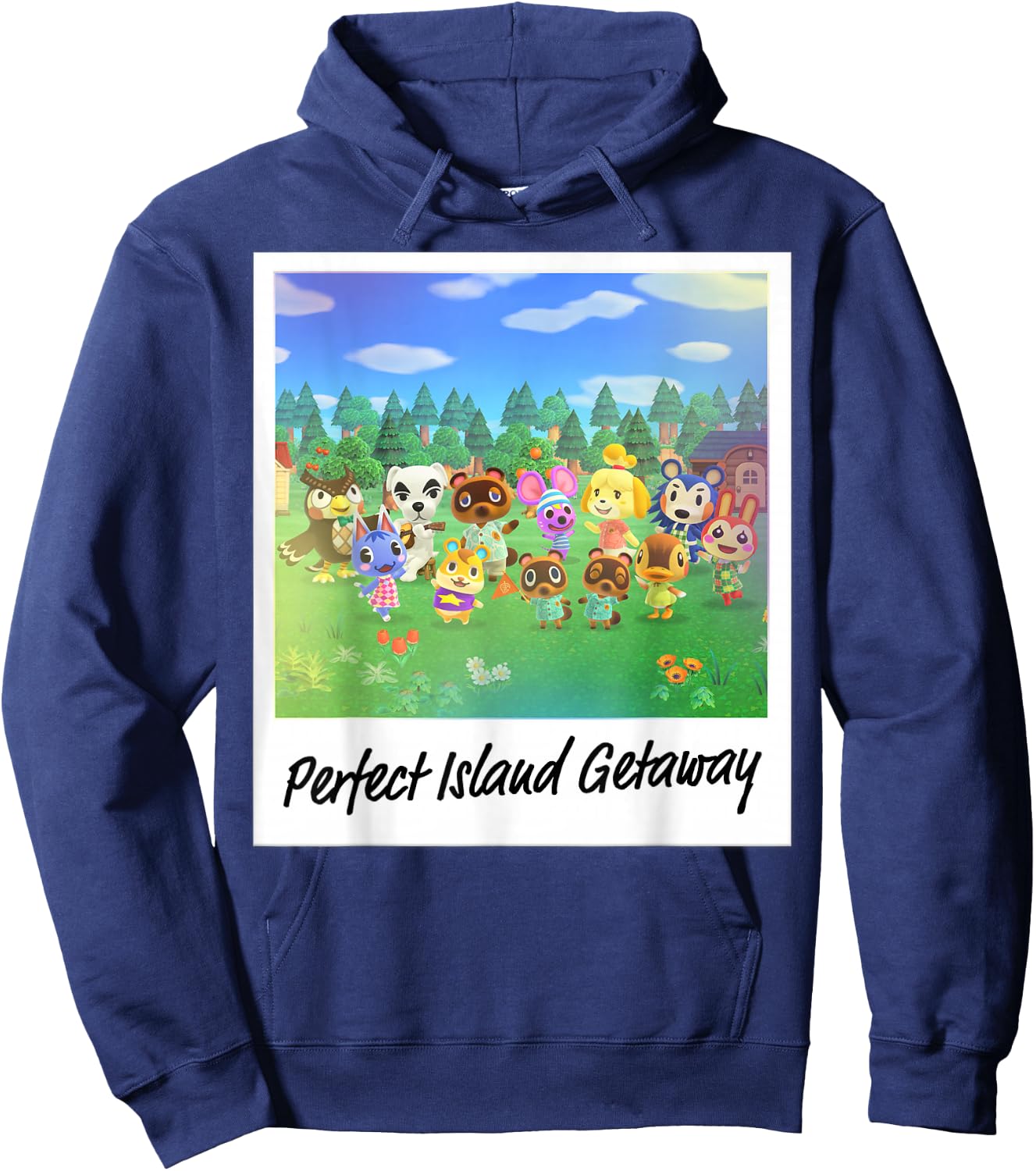 Animal Crossing: New Horizon Perfect Island Getaway Photo Hoodie - Hoodie | Navy