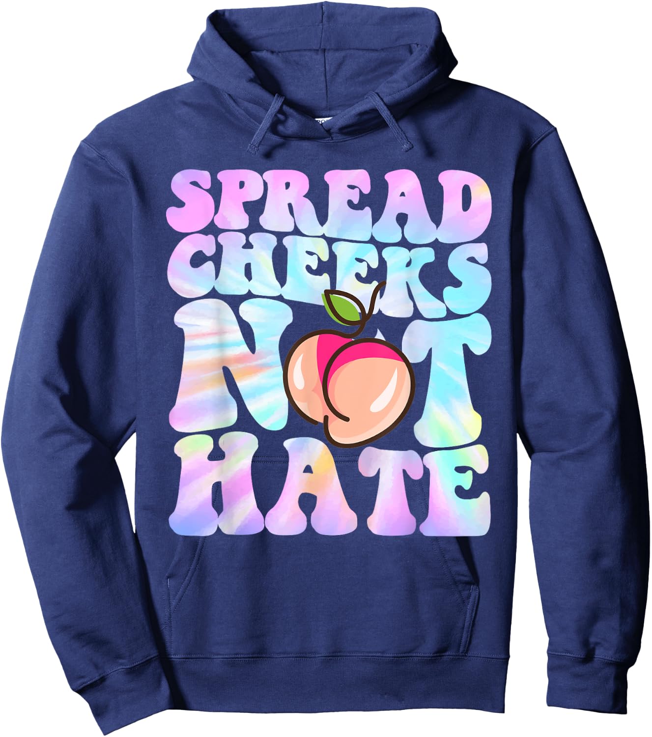 Spread Cheeks Not Hate Shirt Fitness Workout Funny Gym Hoodie - Hoodie | Navy