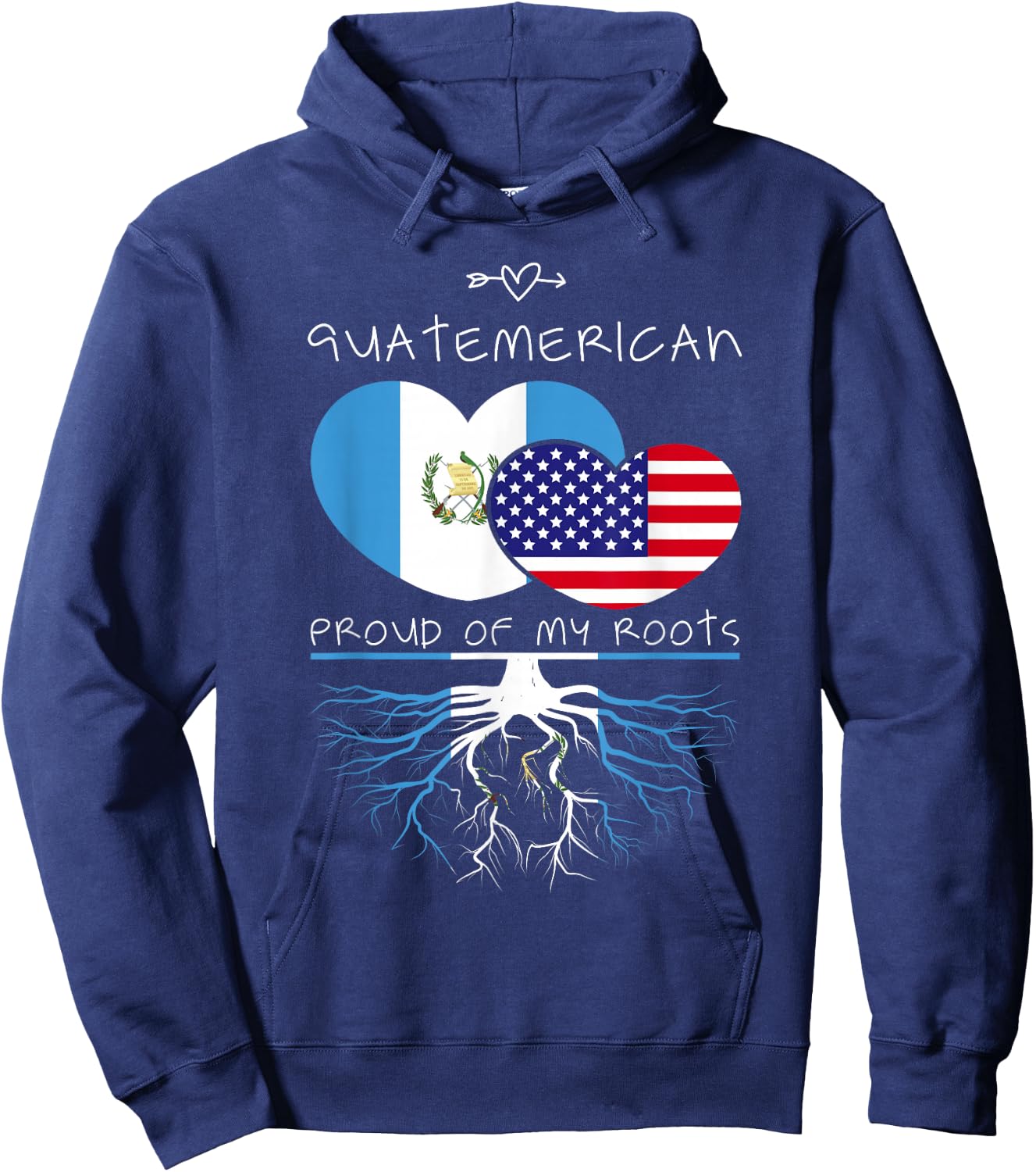 Guatemala USA Proud Of Both Countries Guatemerican Hoodie - Hoodie | Navy