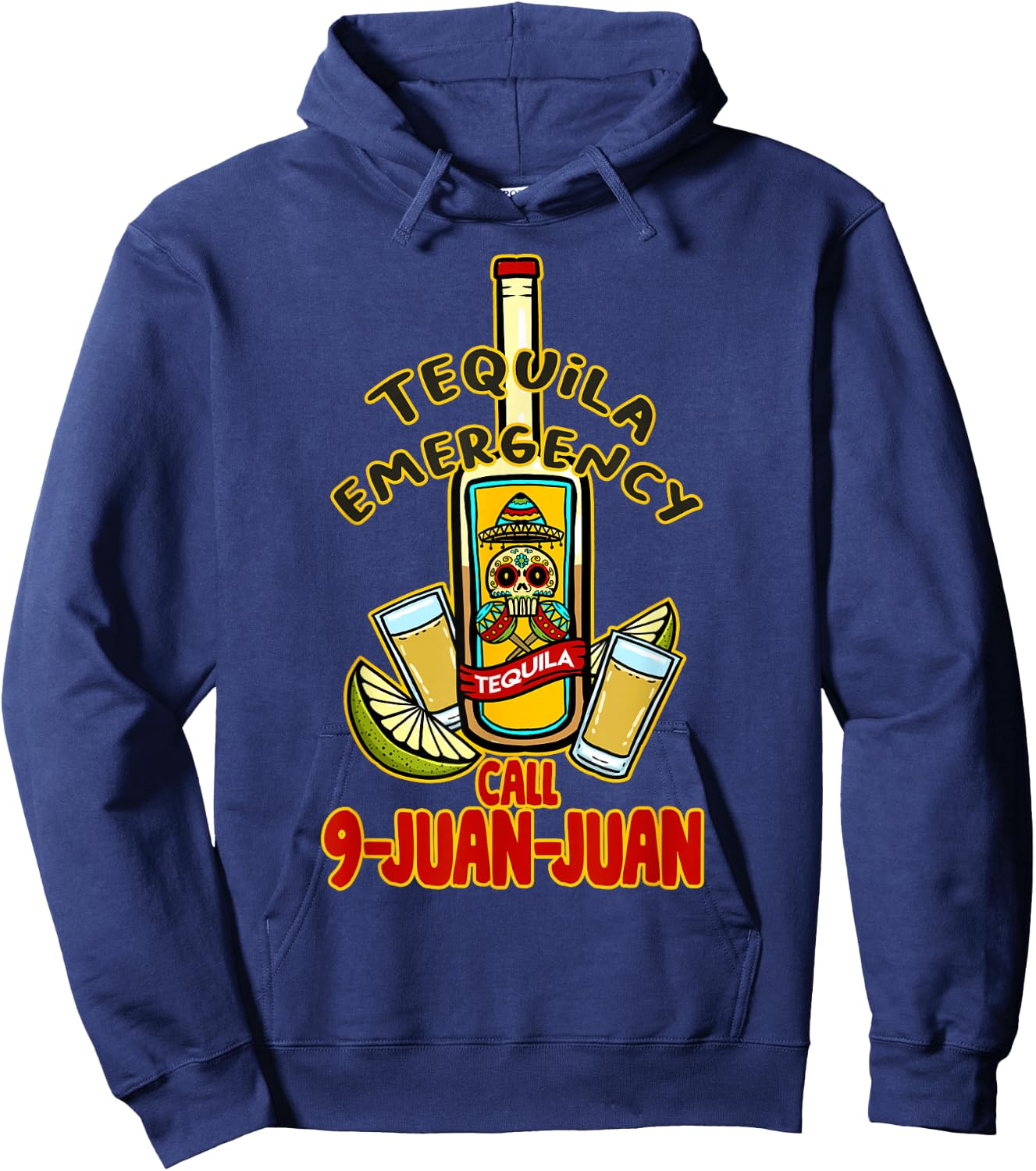 Chili Emergency Call 9 Juan Juan - Funny Mexican Hoodie - Hoodie | Navy