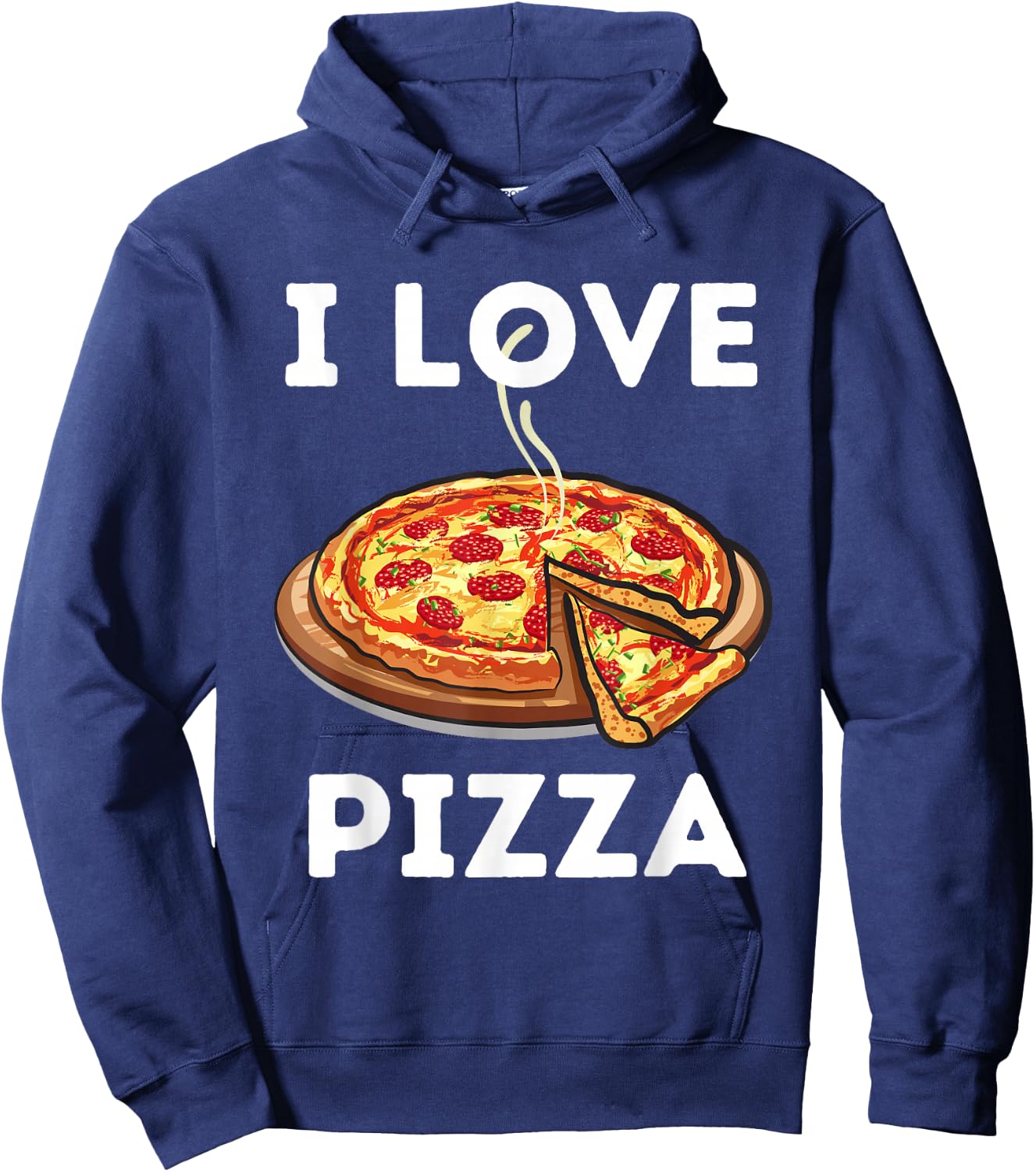 I Love Pizza - Food Lover Foodie Small Hoodie - Hoodie | Navy