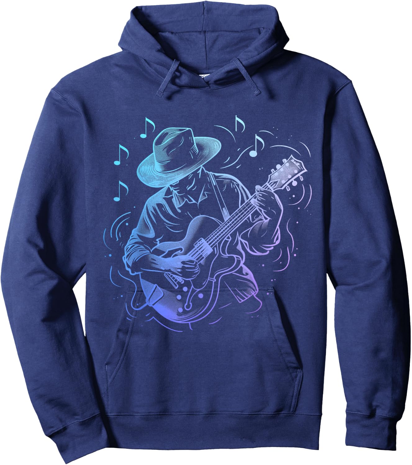 Guitar Player Jazz Blues Music Blues Musician Guitarist Hoodie - Hoodie | Navy