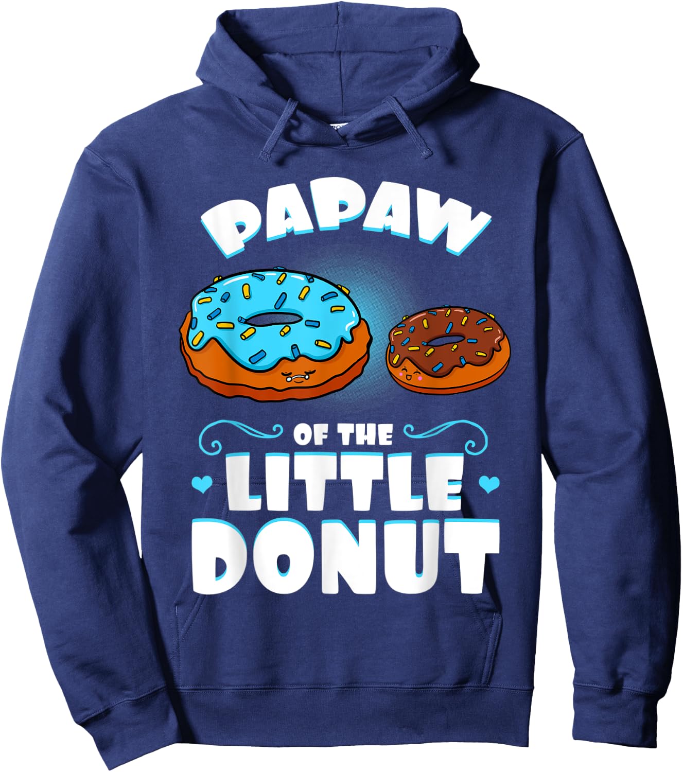 Papaw Of The Little Donut Gender Reveal Announcement Hoodie - Hoodie | Navy