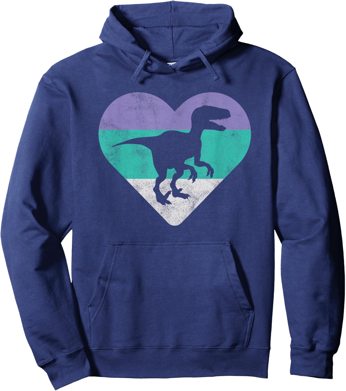 Velociraptor Retro Dinosaur Gift or Girls Hoodie - Hoodie | Navy