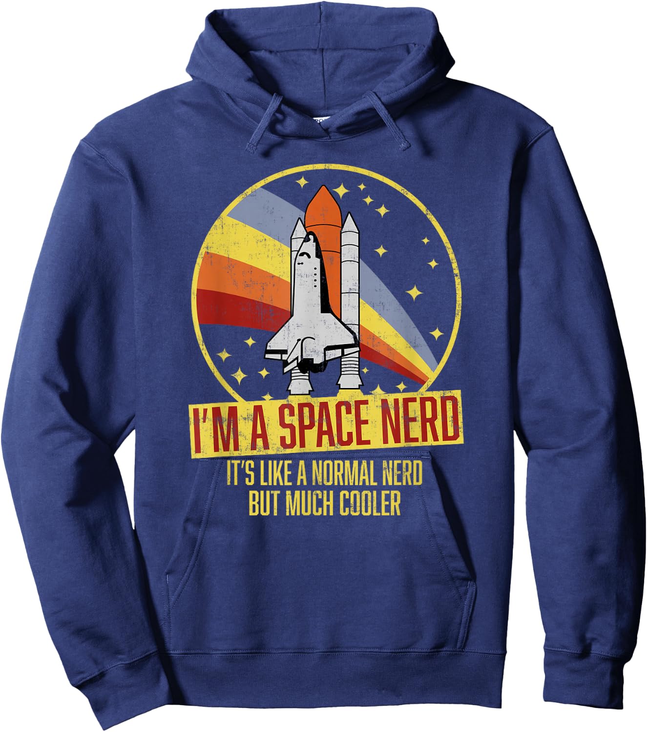 Vintage Space Shuttle - Science Fiction Geek - Space Nerd Hoodie - Hoodie | Navy