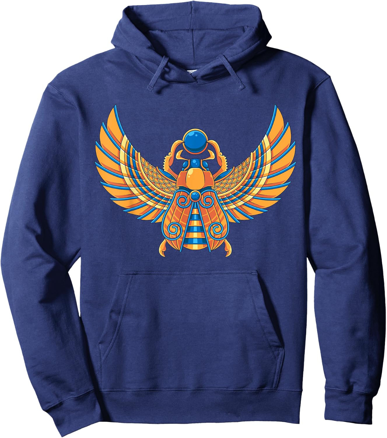 Egyptian Scarab Beetle Ankh Eye Of Horus Ancient Symbol Hoodie - Hoodie | Navy