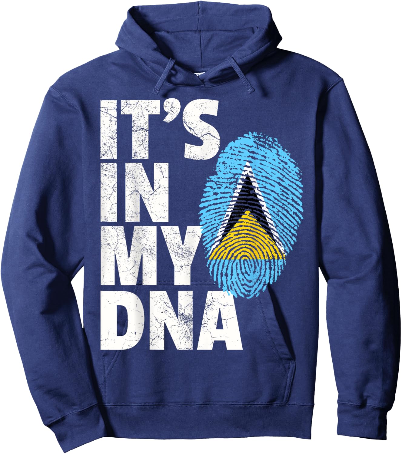IT'S IN MY DNA St. Saint Lucia Flag Pride National Country Hoodie - Hoodie | Navy