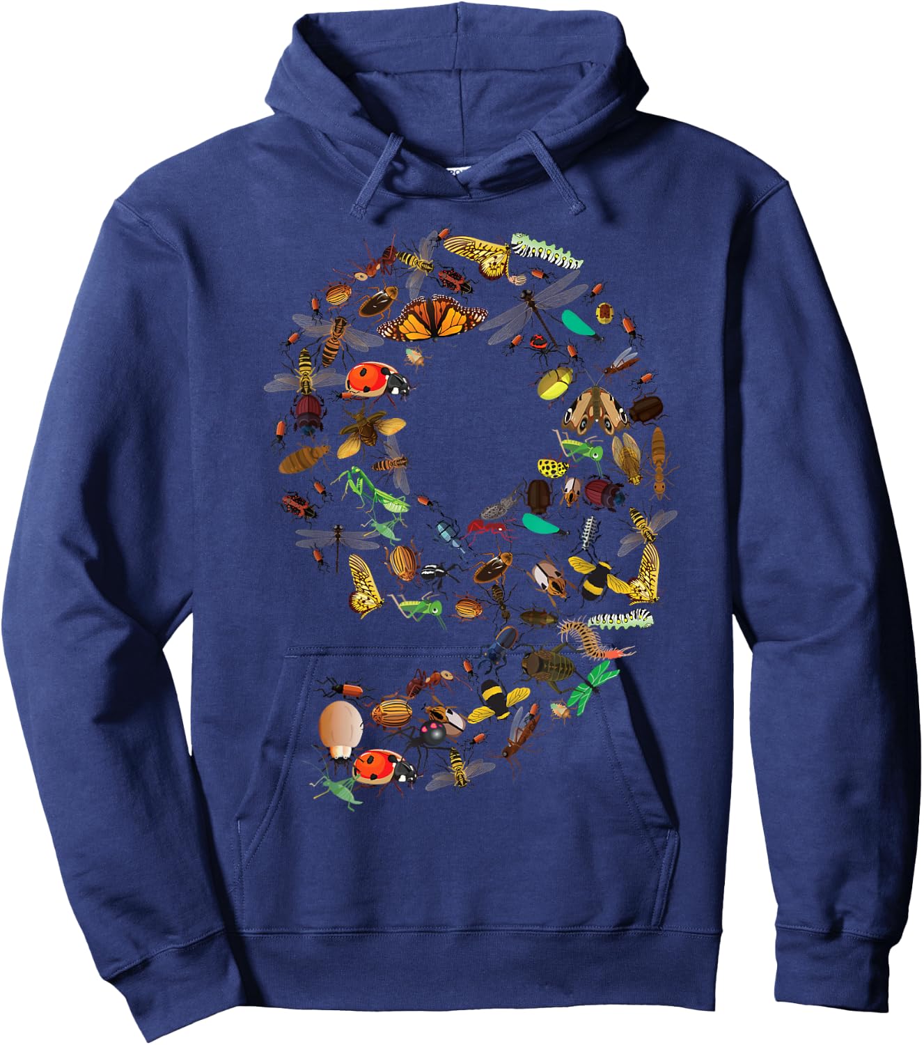Funny Bugs 9th Birthday Gift | Cute 9 Years Old Boy Girl Kid Hoodie - Hoodie | Navy