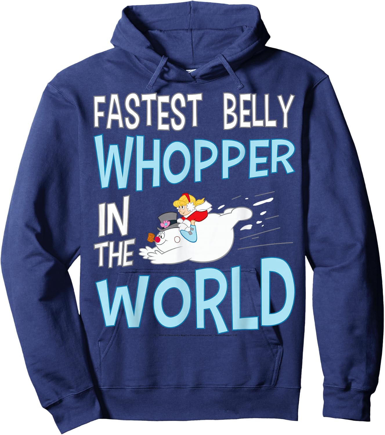 Frosty The Snowman Fastest Belly Whopper In The World Hoodie - Hoodie | Navy