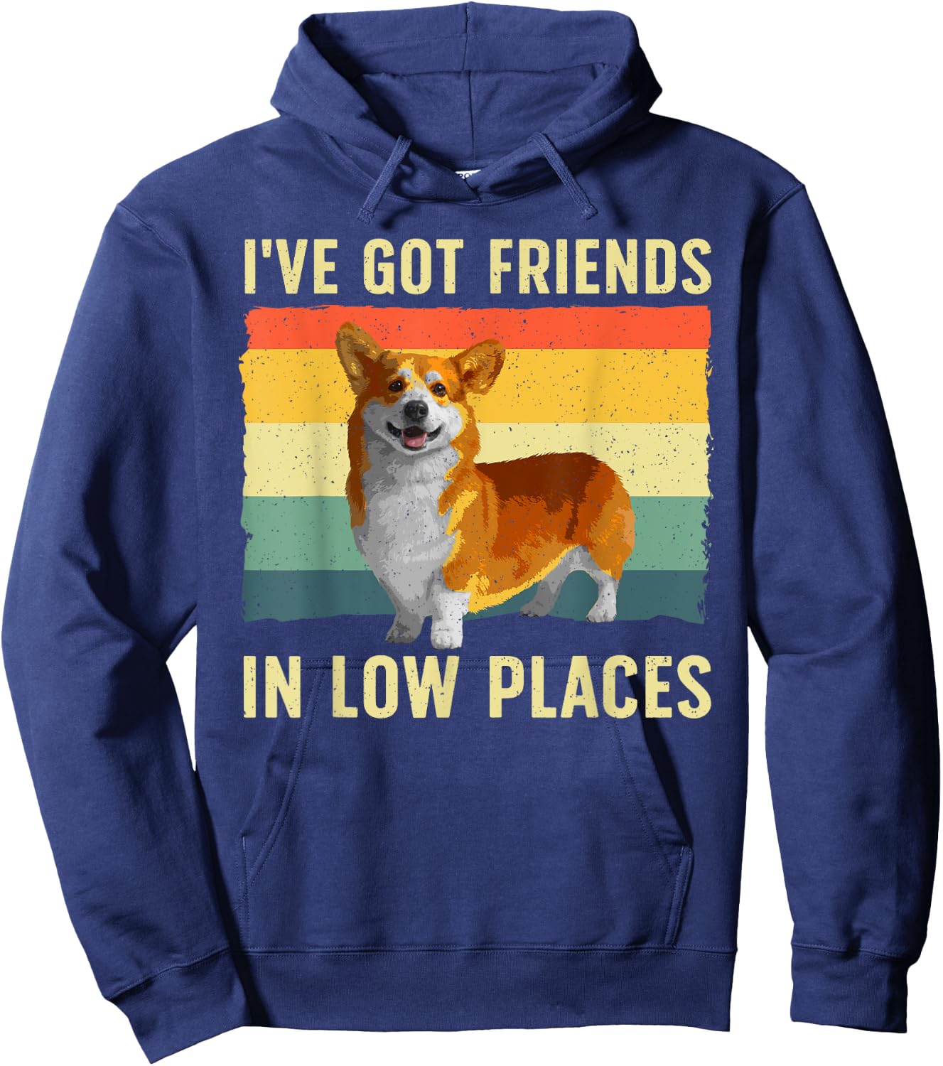 Cute Corgi Art Women Kids Pet Dog Cardigan Corgi Hoodie - Hoodie | Navy