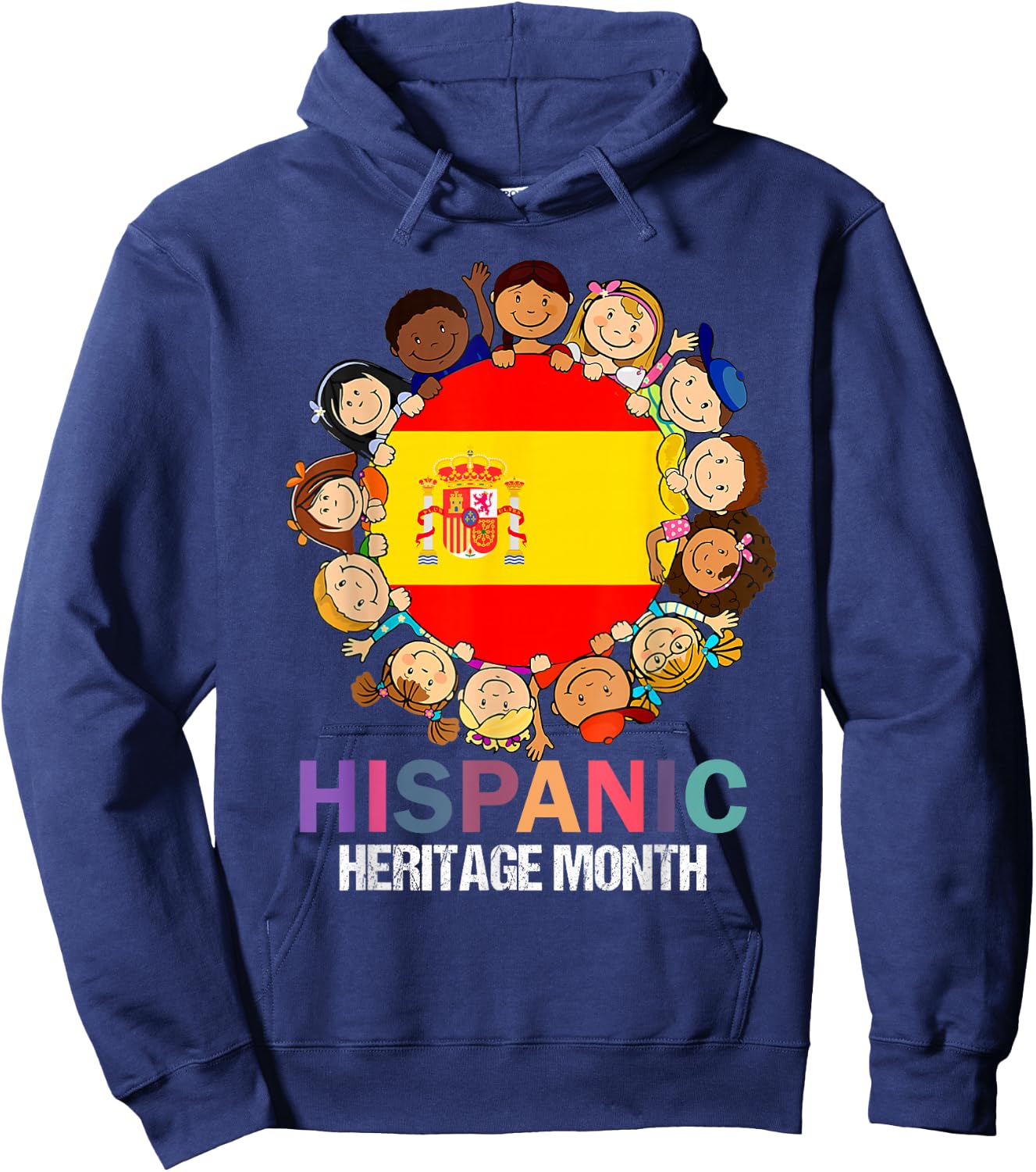 hsipanic heritage month, spain flag Boy Kids Girl Hoodie - Hoodie | Navy