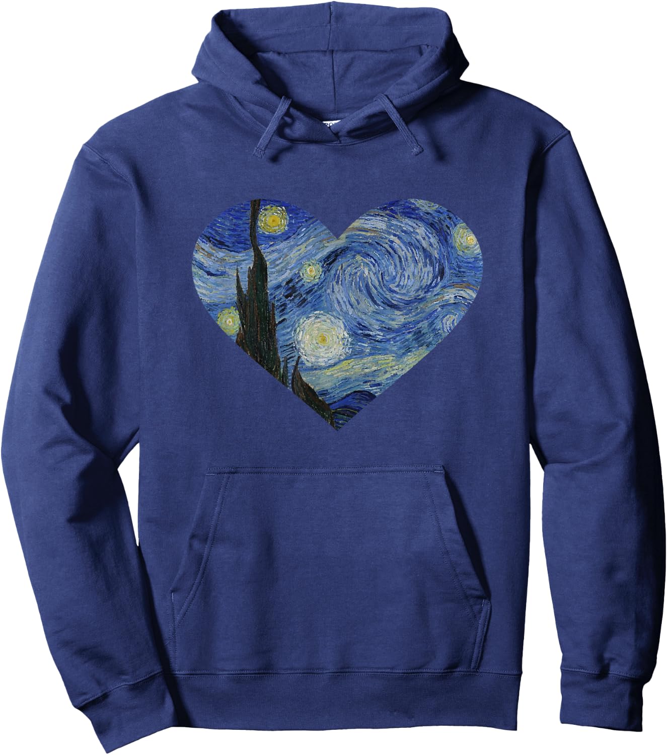 Starry Night Heart by Vincent van Gogh | Famous Painting Hoodie - Hoodie | Navy