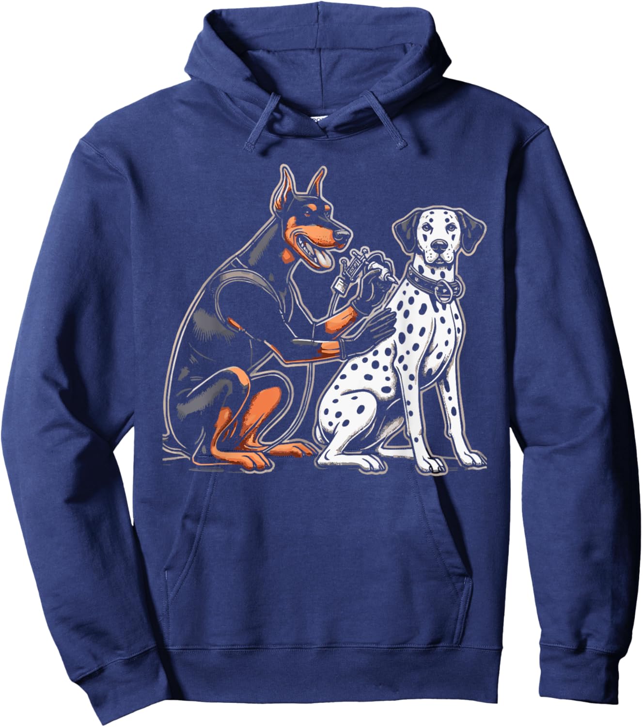 Funny Dog Tattoo Artist Tatoos Humor Men Women Hoodie - Hoodie | Navy