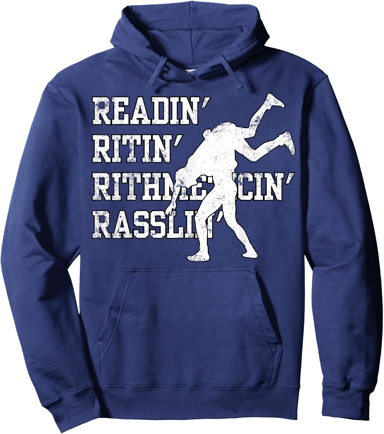 Funny Wrestling Funny Rassling Wrestler Love To Wrestle Gym Hoodie - Hoodie | Navy