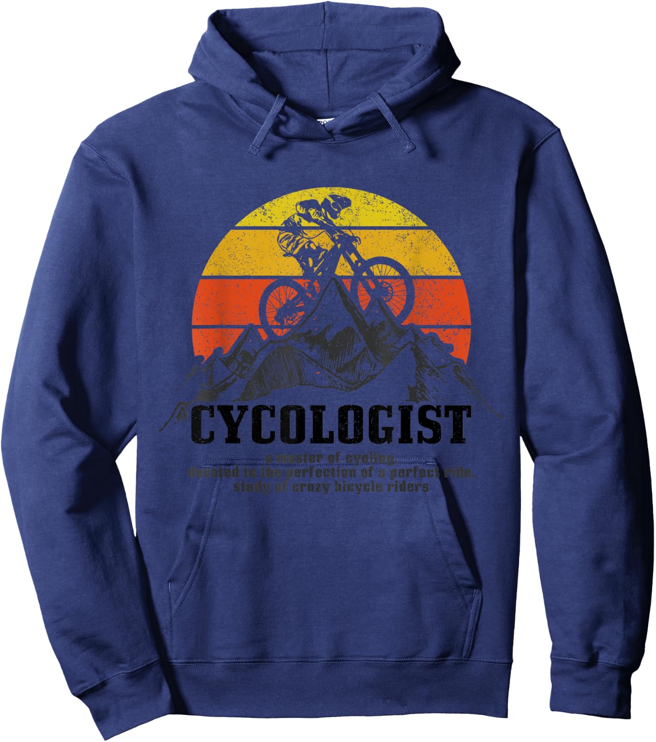 Cycologist Mountain Bike MTB Funny Mountain Biker Gift Hoodie - Hoodie | Navy