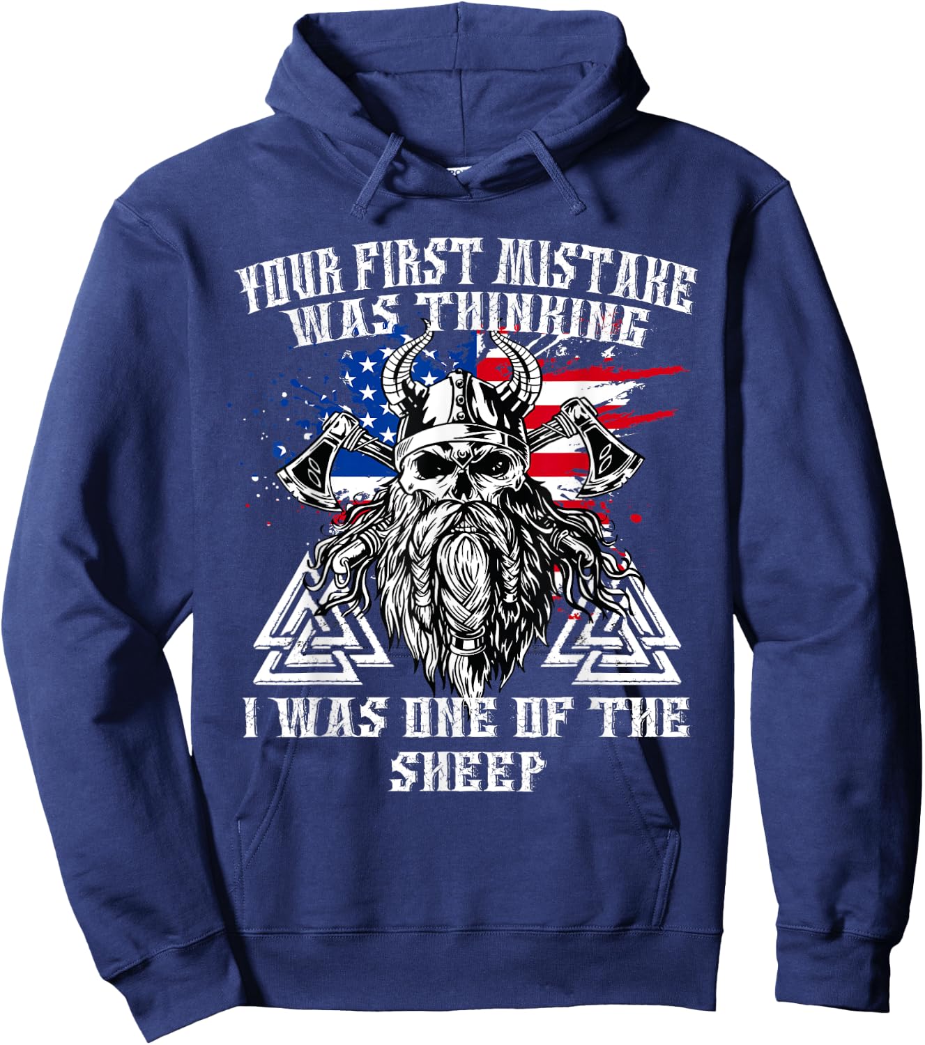 Your First Mistake Was Thinking I Was One of the Sheep Skull Hoodie - Hoodie | Navy