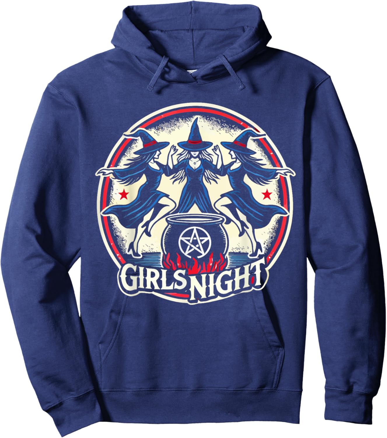 Girls Night Witch Coven Halloween Party Hoodie - Hoodie | Navy