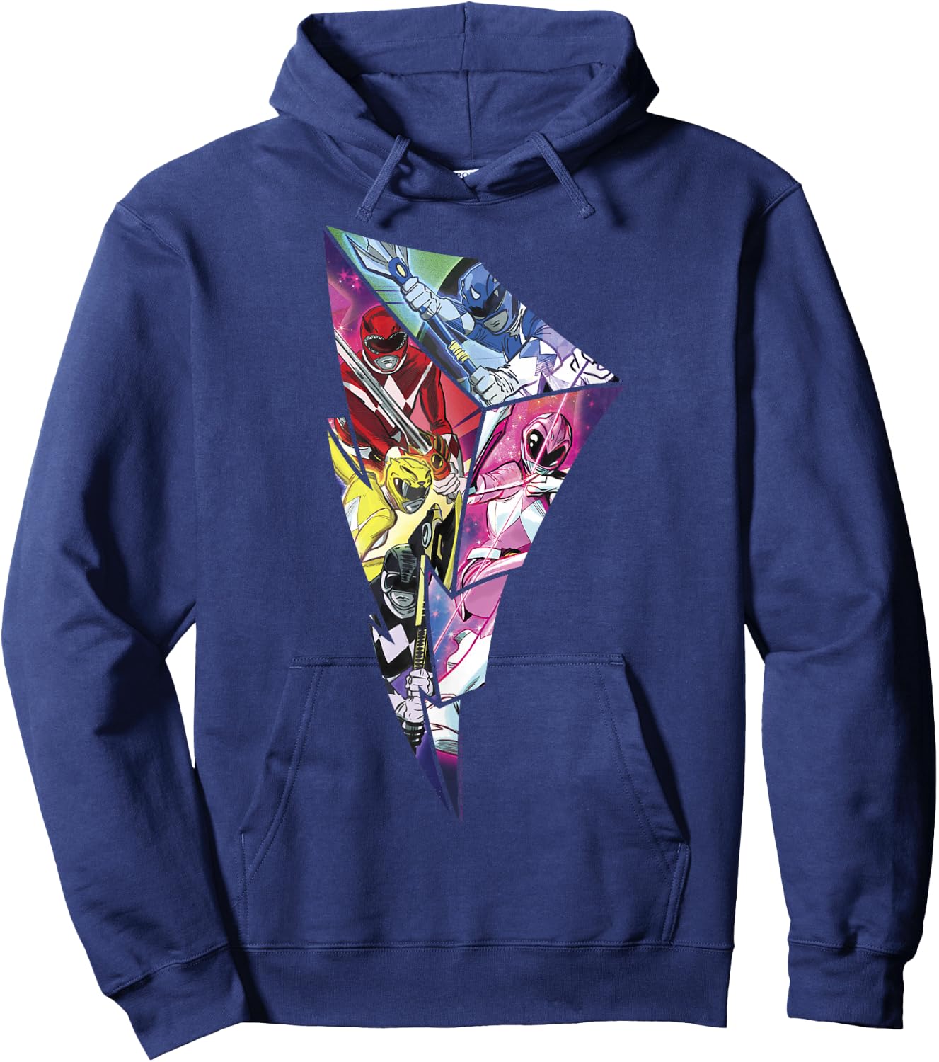 Power Rangers Retro Full On Megazord Float Hoodie - Hoodie | Navy